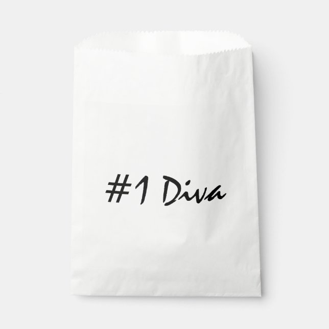 Number 1 Diva   Favour Bags (Front)
