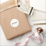 Number 1 Diva Trendy  Classic Round Sticker<br><div class="desc">In any space Diva makes it her own. Invite you new business partners over for brunch, send a thank you card or create a Diva's book club. Find this unique #1 Diva stickers in our Diva Diaries or Stickers collection. Hi the edit button to personalise text within the text box....</div>