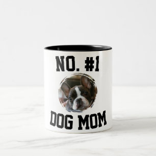 Number 1 dog Mum Mum Mother's Day Pet Lovers Two-Tone Coffee Mug