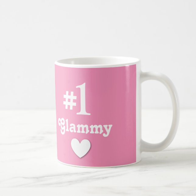 Number 1 Glammy Gift for Grandmother Coffee Mug (Right)