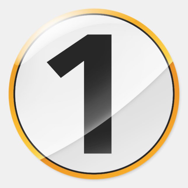 Number 1 gold sticker (Front)