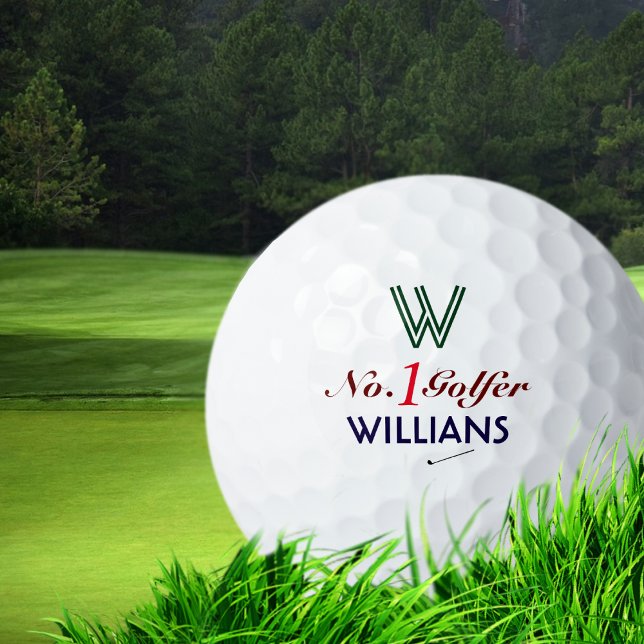 number 1 Golfer custom Monogram Golf Balls (Creator Uploaded)