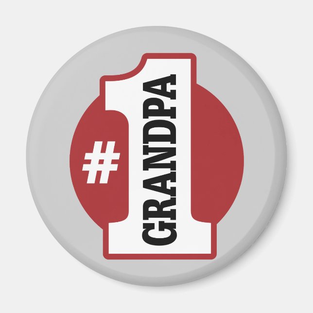 Number 1 Grandpa Magnet (Front)