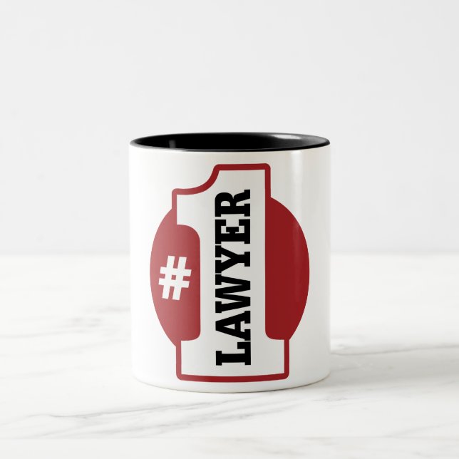 Number 1 Lawyer Two-Tone Coffee Mug (Center)