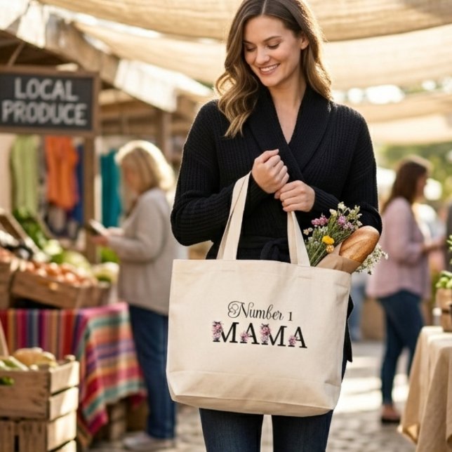 Number 1 Mama Large Tote Bag (Creator Uploaded)