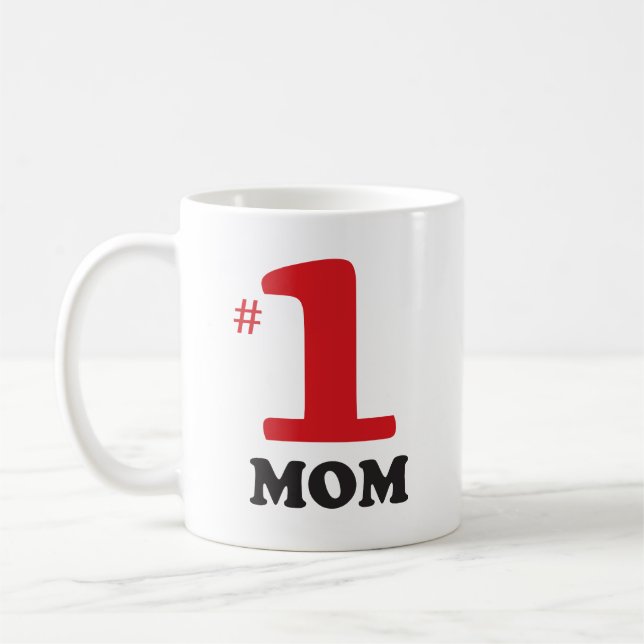 Number 1 Mum Coffee Mug (Left)