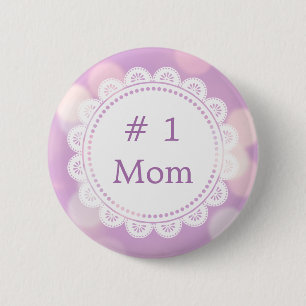 Number 1 Mum, Mother's Day or Birthday 6 Cm Round Badge