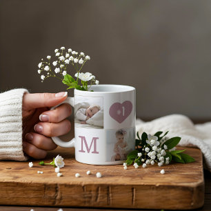 Number 1 Mum Mummy Photo Collage Gold Frame Coffee Mug
