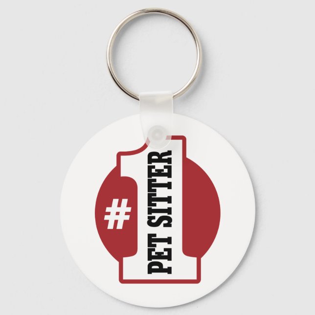Number 1 Pet Sitter Key Ring (Front)