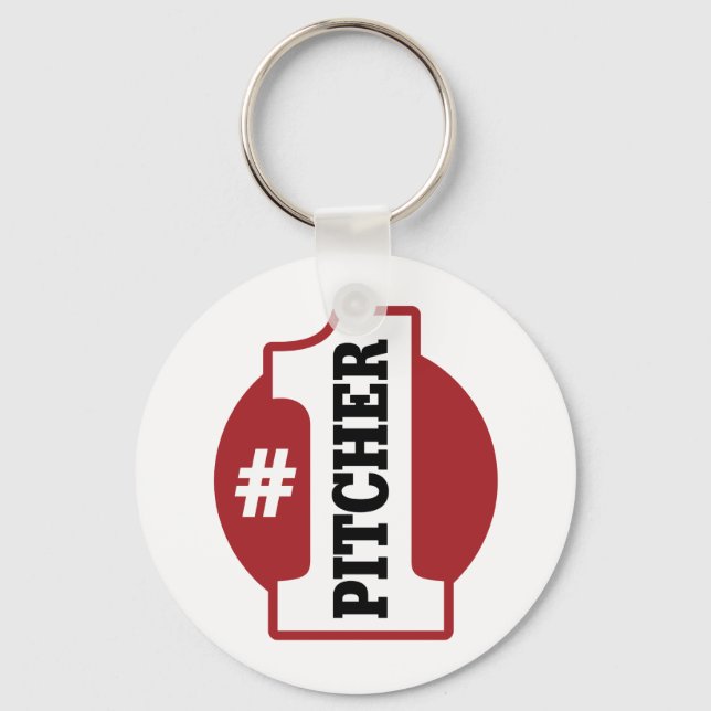 Number 1 Pitcher Key Ring (Front)