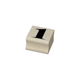 Number 1 Rubber Art Stamp