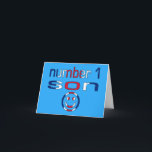 Number 1 Son ( Son's Birthday ) Card<br><div class="desc">Check out my new & popular English Language gifts:


Swing by all my new & popular gifts for Sons:</div>