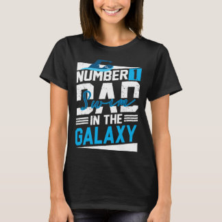 Number 1 Swim Dad In The Galaxy Cartwheel Father O T-Shirt