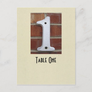 Number 1 table true ivory postcard