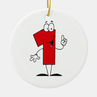 Number 1st Birthday T shirts and Gifts Ceramic Tree Decoration