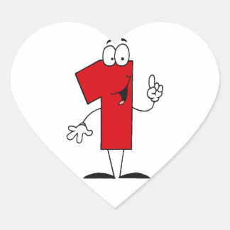 Number 1st Birthday T shirts and Gifts Heart Sticker