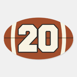Number 20 Football Sticker