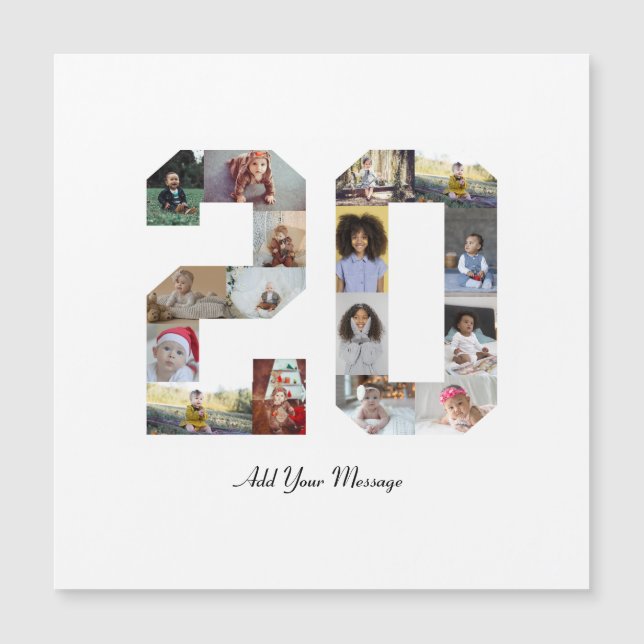 Number 20 Photo Collage (Front)