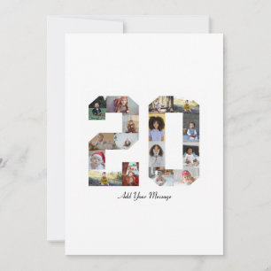 Number 20 Photo Collage Announcement