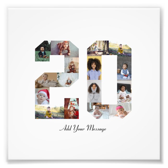 Number 20 Photo Collage Print (Front)