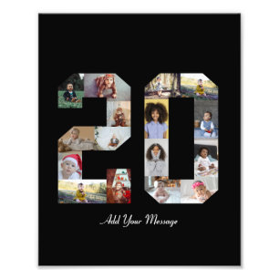 Number 20 Photo Collage Print