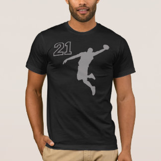 Number 21 Basketball Player T-Shirt