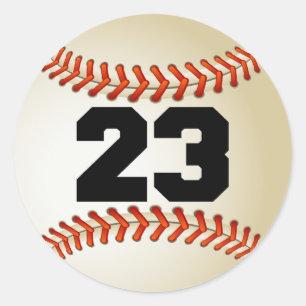 Number 23 Baseball Classic Round Sticker