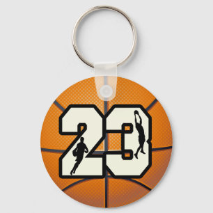 Number 23 Basketball Key Ring
