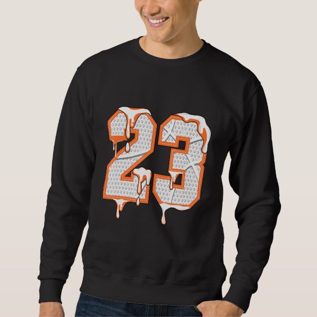 Number 23 Drip Sneaker Match 1 High Og Electro Ora Sweatshirt (Front)