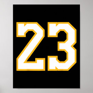 Number 23 Front And Byck Bysketbyll Jersey Purple Poster