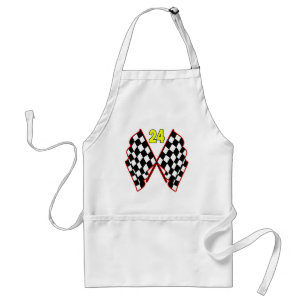 Number 24 and Chequered Flags Standard Apron