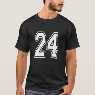 Number 24 Sports Player Number BACK of T-Shirt