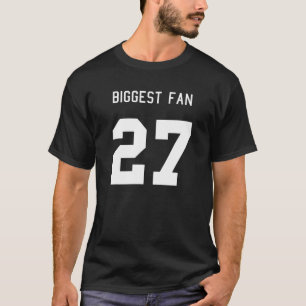 Number 27 Biggest Fan Sport Spirit Wear Football S T-Shirt