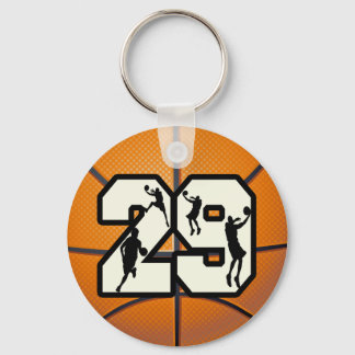 Number 29 Basketball Key Ring