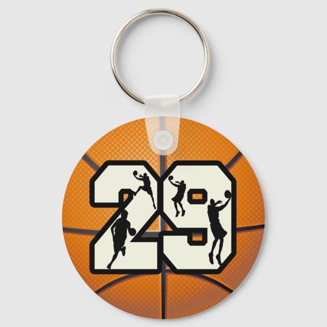 Number 29 Basketball Key Ring (Front)