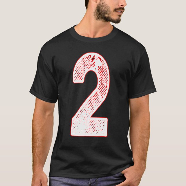 Number 2 Alphabet characters - Initial Number 2 mo T-Shirt (Front)
