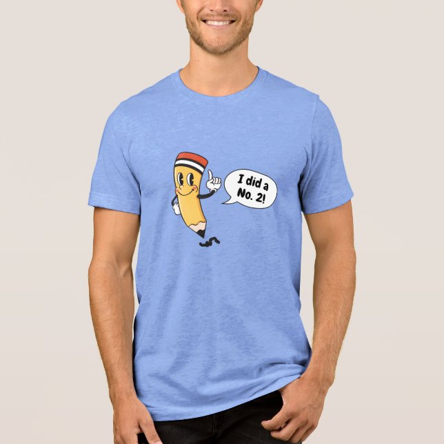 "Number 2" Pencil Tri-Blend Shirt (Front)