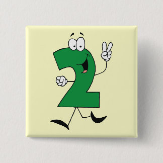 Number 2nd Birthday Tshirts and Gifts 15 Cm Square Badge