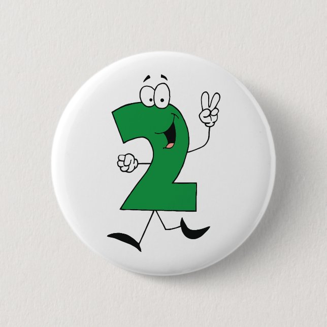 Number 2nd Birthday Tshirts and Gifts 6 Cm Round Badge (Front)