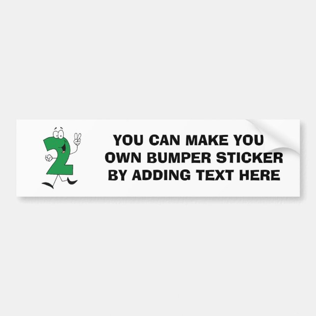 Number 2nd Birthday Tshirts and Gifts Bumper Sticker (Front)