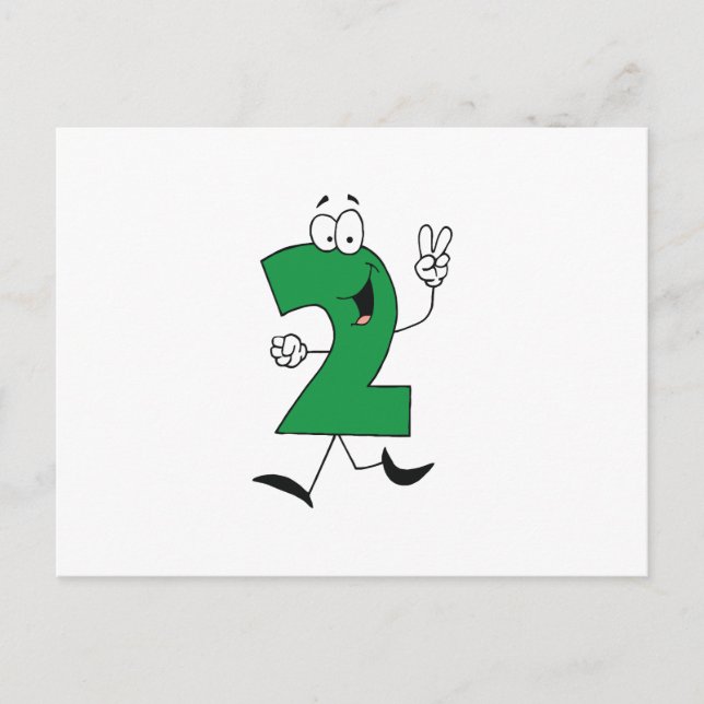 Number 2nd Birthday Tshirts and Gifts Postcard (Front)