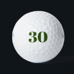 Number 30 par golf course for 30th birthday golfer balls<br><div class="desc">Number 30 par golf course for 30th birthday golfer</div>