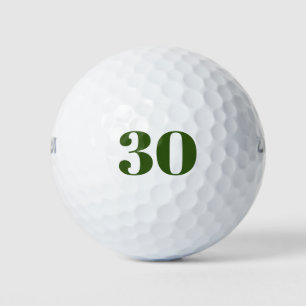 Number 30 par golf course for 30th birthday golfer balls