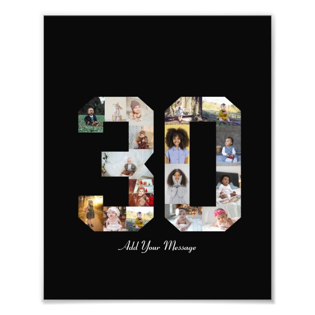 Number 30 Photo Collage (Front)