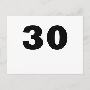 Number 30 postcard