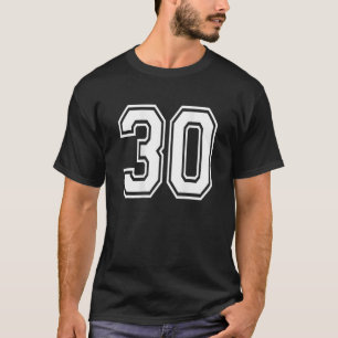 Number 30 T Shirt Sports Player Number BACK Of Shi