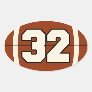 Number 32 Football Sticker