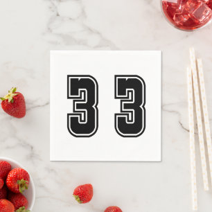 Number 33 napkin