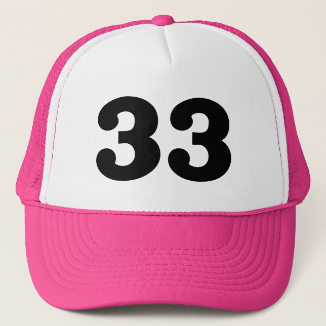 Number "33" trucker hat (Front)