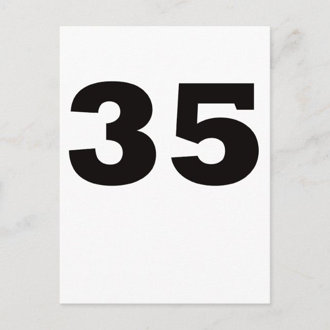Number 35! postcard (Front)